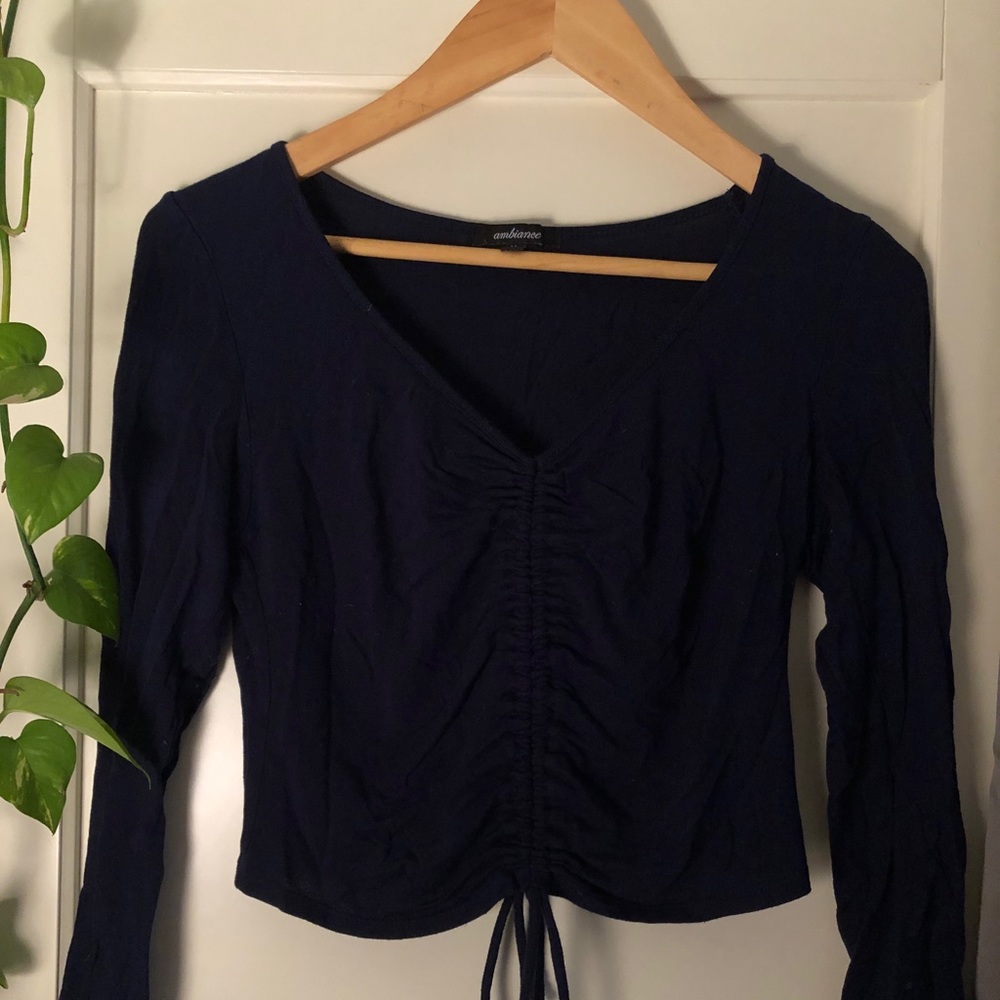 Cinched Blue Sweater